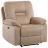 Fauteuil électrique Inclinable En Velours Beige Avec LED Et Port USB BERGEN -Deco.fr Soldes Boutique fauteuil 16426253 1