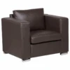 Fauteuil En Cuir Brun - HELSINKI -Deco.fr Soldes Boutique fauteuil 16443053