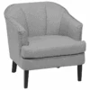 Fauteuil En Tissu Tapissé Gris ELVERUM -Deco.fr Soldes Boutique fauteuil 16443793