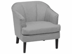Fauteuil En Tissu Tapissé Gris ELVERUM