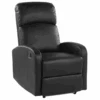 Fauteuil De Relaxation En Cuir PU Noir Avec LEDs Et Port USB VIRRAT