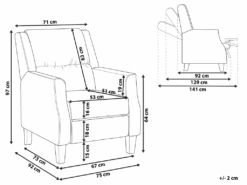 Fauteuil De Relaxation En Velours Gris EGERSUND -Deco.fr Soldes Boutique fauteuil 16613531