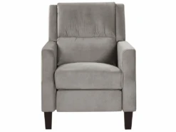 Fauteuil De Relaxation En Velours Gris EGERSUND -Deco.fr Soldes Boutique fauteuil 16613537