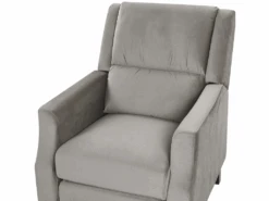Fauteuil De Relaxation En Velours Gris EGERSUND -Deco.fr Soldes Boutique fauteuil 16613543