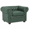 Fauteuil En Cuir PU Vert CHESTERFIELD 12 Fauteuil En Cuir PU Vert CHESTERFIELD -Deco.fr Soldes Boutique fauteuil 16668539