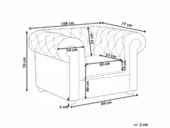 Fauteuil En Cuir PU Vert CHESTERFIELD 12 Fauteuil En Cuir PU Vert CHESTERFIELD -Deco.fr Soldes Boutique fauteuil 16668543
