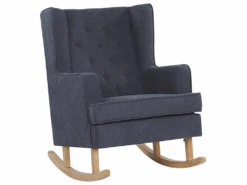 Fauteuil à Bascule En Tissu Gris TRONDHEIM II