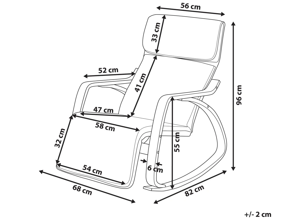 Fauteuil à Bascule Ivoire WESTON 3 Fauteuil à Bascule Ivoire WESTON – Image 3
