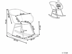 Chaise à Bascule Blanche HARMONY -Deco.fr Soldes Boutique fauteuil 16682453