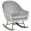 Fauteuil à Bascule En Velours Gris Clair OXIE -Deco.fr Soldes Boutique fauteuil 16682545 1