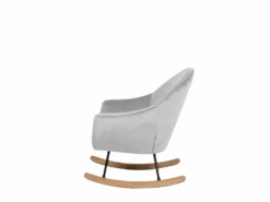 Fauteuil à Bascule En Velours Gris Clair OXIE -Deco.fr Soldes Boutique fauteuil 16682553 1