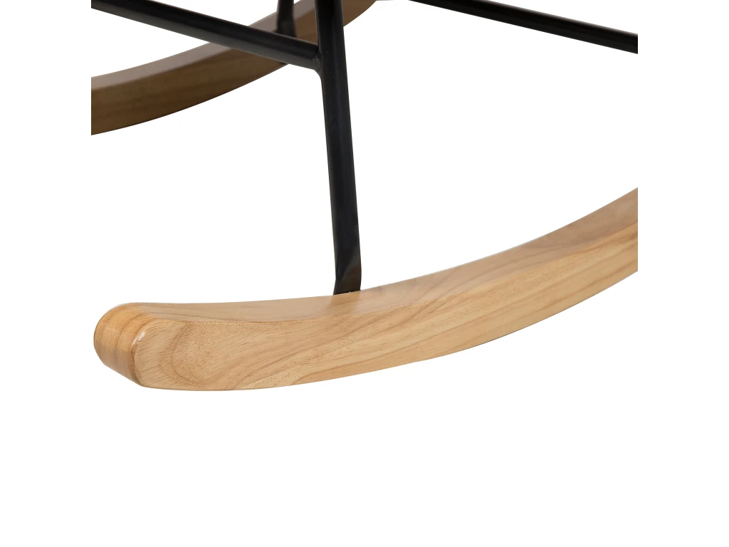 Fauteuil à Bascule En Velours Rose OXIE 8 Fauteuil à Bascule En Velours Rose OXIE – Image 8