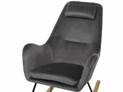Chaise à Bascule Grise Foncée ARRIE -Deco.fr Soldes Boutique fauteuil 16683071
