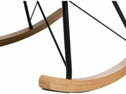 Chaise à Bascule En Velours Gris Foncé ELLAN -Deco.fr Soldes Boutique fauteuil 16683235