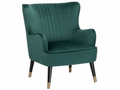 Fauteuil En Velours Vert Foncé VARBERG
