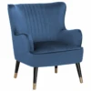 Fauteuil En Velours Bleu VARBERG -Deco.fr Soldes Boutique fauteuil 16686011