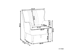 Fauteuil En Velours Bleu VARBERG -Deco.fr Soldes Boutique fauteuil 16686015