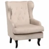 Fauteuil En Velours Beige ALTA