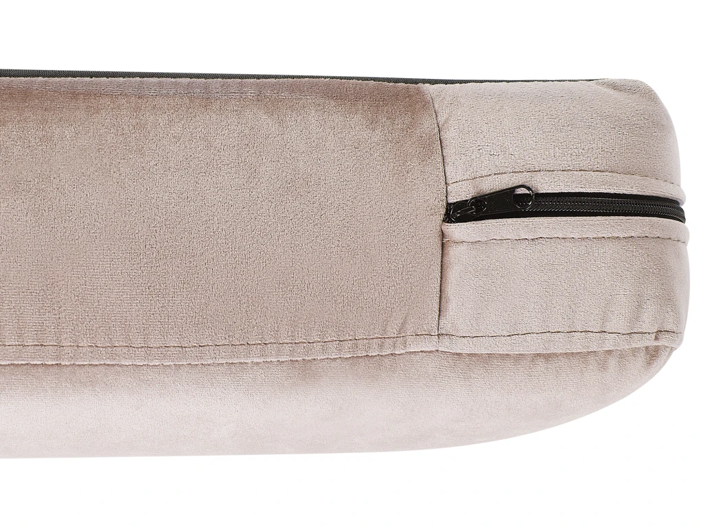 Fauteuil En Velours Taupe VIETAS 8 Fauteuil En Velours Taupe VIETAS – Image 8