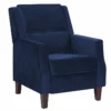 Fauteuil De Relaxation En Velours Bleu Marine EGERSUND 11 Fauteuil De Relaxation En Velours Bleu Marine EGERSUND -Deco.fr Soldes Boutique fauteuil 17139077 1
