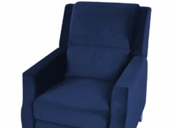 Fauteuil De Relaxation En Velours Bleu Marine EGERSUND -Deco.fr Soldes Boutique fauteuil 17139093 1