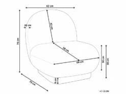 Fauteuil à Poil Bouclé Blanc LOVIISA -Deco.fr Soldes Boutique fauteuil 17469621