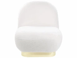Fauteuil à Poil Bouclé Blanc LOVIISA -Deco.fr Soldes Boutique fauteuil 17469623