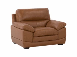 Fauteuil En Cuir PU Marron HORTEN