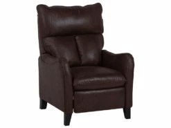 Fauteuil Inclinable En Tissu Marron ROYSTON