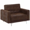 Fauteuil En Cuir PU Marron ABERDEEN -Deco.fr Soldes Boutique fauteuil 17475525