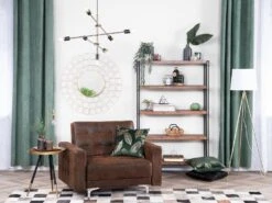 Fauteuil En Cuir PU Marron ABERDEEN -Deco.fr Soldes Boutique fauteuil 17475527