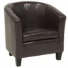 Fauteuil Club En Cuir PU Marron BORWICK -Deco.fr Soldes Boutique fauteuil 17584687