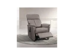 Fauteuil Relax électrique Releveur Cuir Taupe - SAYA 8 Fauteuil Relax électrique Releveur Cuir Taupe - SAYA -Deco.fr Soldes Boutique fauteuil 17627323