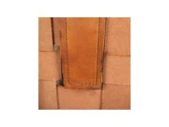 Fauteuil Teck/Cuir Tressé Cognac Avec Coussin - ESSAOUIRA -Deco.fr Soldes Boutique fauteuil 17628561