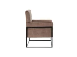 Fauteuil Taupe Velours/Métal - JYAMITI -Deco.fr Soldes Boutique fauteuil 17628819