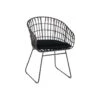 Fauteuil Rotin Gris/Métal - CARAMELO -Deco.fr Soldes Boutique fauteuil 17636567