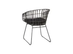 Fauteuil Rotin Gris/Métal - CARAMELO -Deco.fr Soldes Boutique fauteuil 17636573