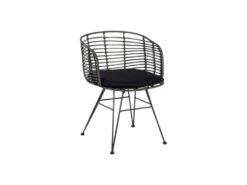 Fauteuil Rotin Gris/Métal - PAVY