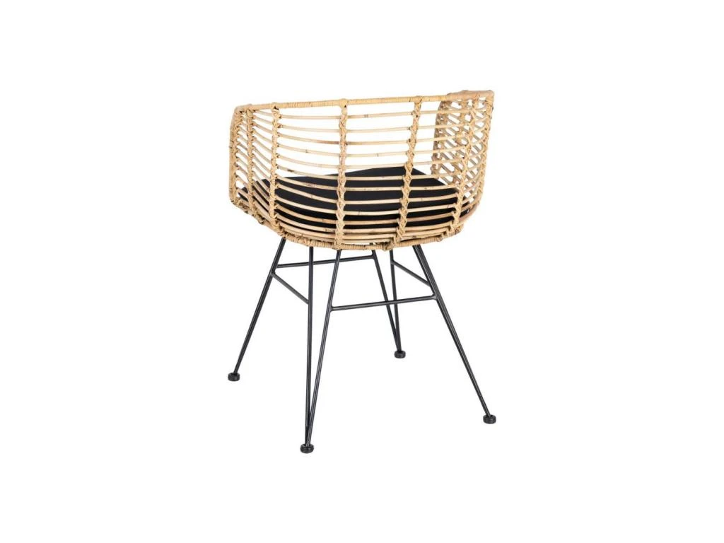 Fauteuil Rotin Naturel/Métal - PAVY 4 Fauteuil Rotin Naturel/Métal - PAVY – Image 4