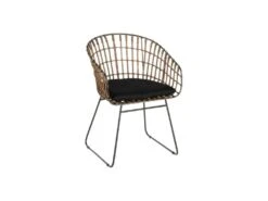 Fauteuil Rotin Marron/Métal - CARAMELO