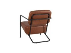 Fauteuil Vintage Métal/Simili Cuir Camel - NANEL 9 Fauteuil Vintage Métal/Simili Cuir Camel - NANEL -Deco.fr Soldes Boutique fauteuil 17789541