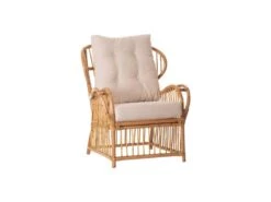 Fauteuil à Accoudoirs Avec Coussins Rotin - TEBIGY