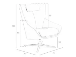 Fauteuil Pivotant En Cuir Brun 5089 ANGEL CERDA 18 Fauteuil Pivotant En Cuir Brun 5089 ANGEL CERDA -Deco.fr Soldes Boutique fauteuil 18428927