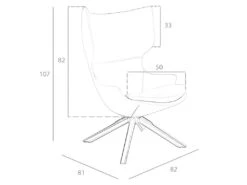 Fauteuil Pivotant En Croûte De Cuir 5072 ANGEL CERDA -Deco.fr Soldes Boutique fauteuil 18428943