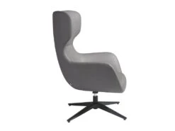 Fauteuil Pivotant En Croûte De Cuir Gris 5101 ANGEL CERDA -Deco.fr Soldes Boutique fauteuil 18429107