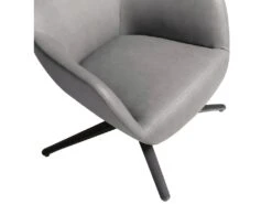Fauteuil Pivotant En Croûte De Cuir Gris 5101 ANGEL CERDA -Deco.fr Soldes Boutique fauteuil 18429111
