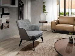 Fauteuil En Tissu Pied-de-poule 5011 ANGEL CERDA -Deco.fr Soldes Boutique fauteuil 18429947