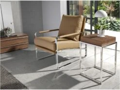 Fauteuil En Similicuir Et Pieds En Acier 5046 ANGEL CERDA -Deco.fr Soldes Boutique fauteuil 18436499