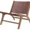 Fauteuil Kuna En Teck Et Cuir Lisse Marron 10 Fauteuil Kuna En Teck Et Cuir Lisse Marron -Deco.fr Soldes Boutique fauteuil 18752347