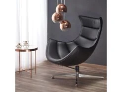 Fauteuil Design En Cuir Reconstitué -86 Cm X 84 Cm X 96 Cm - Noir -Deco.fr Soldes Boutique fauteuil 18836399